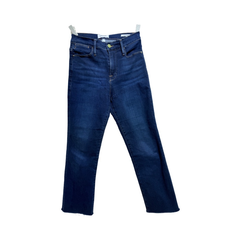 FRAME Ladies Le High Straight Denim Jeans with Raw Hem